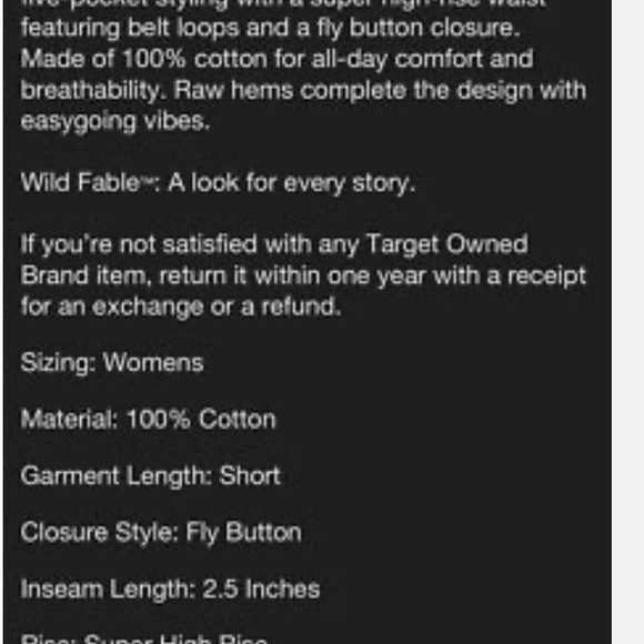 Wild Fable High Rise Cutoff Jean Shorts with front crochet panels and bu… - Picture 4 of 13